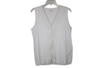 Ann Taylor LOFT Cream Ruffle Top | L