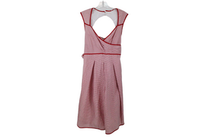 London Times Red Striped Retro Style Dress | 6