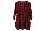 Oh! Mamma Red Plaid Tunic Maternity Top | XL