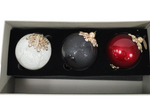 Jason Wu Set of Three Hand Blown Glass Ornaments