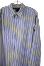 Ralph Lauren Slim Fit Blue Striped Button Down | Youth L (14/16)