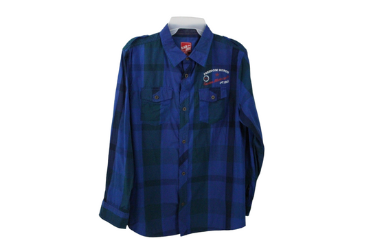 Black Jack Freedom Motors Blue Plaid Shirt | 18