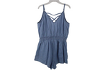 Derek Heart Chambray Romper | M