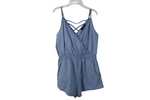 Derek Heart Chambray Romper | M