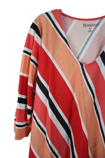 Roaman's Red Striped Top | 22/24