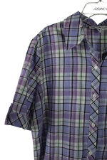 Southern Lady Purple Plaid Top | M