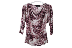 Isabella Rodriguez Leopard Purple Top | S