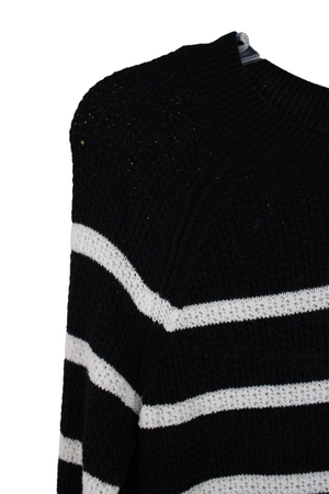 Old Navy Black Striped Sweater | S