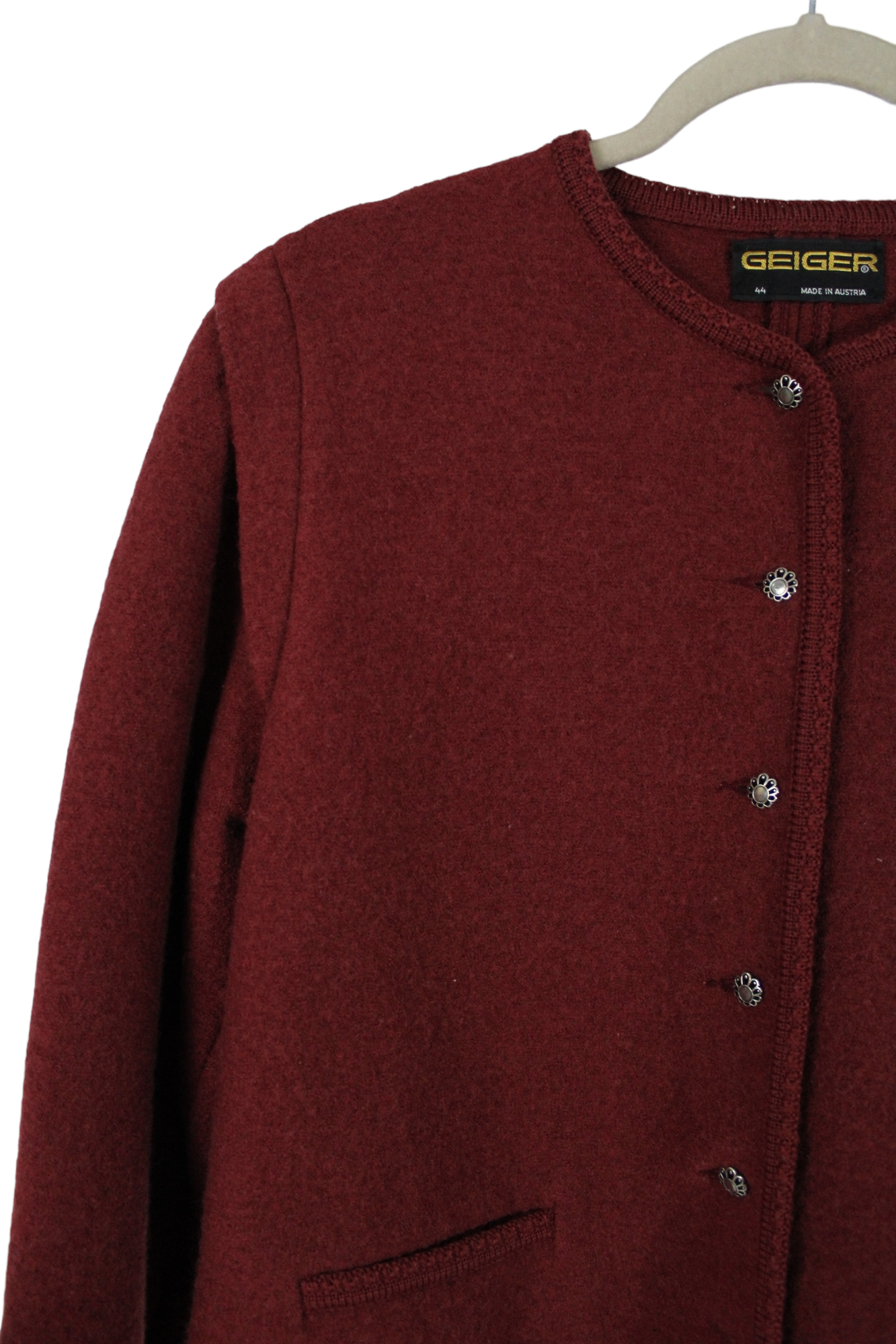 Geiger Austrian Red Wool Cardigan | 44