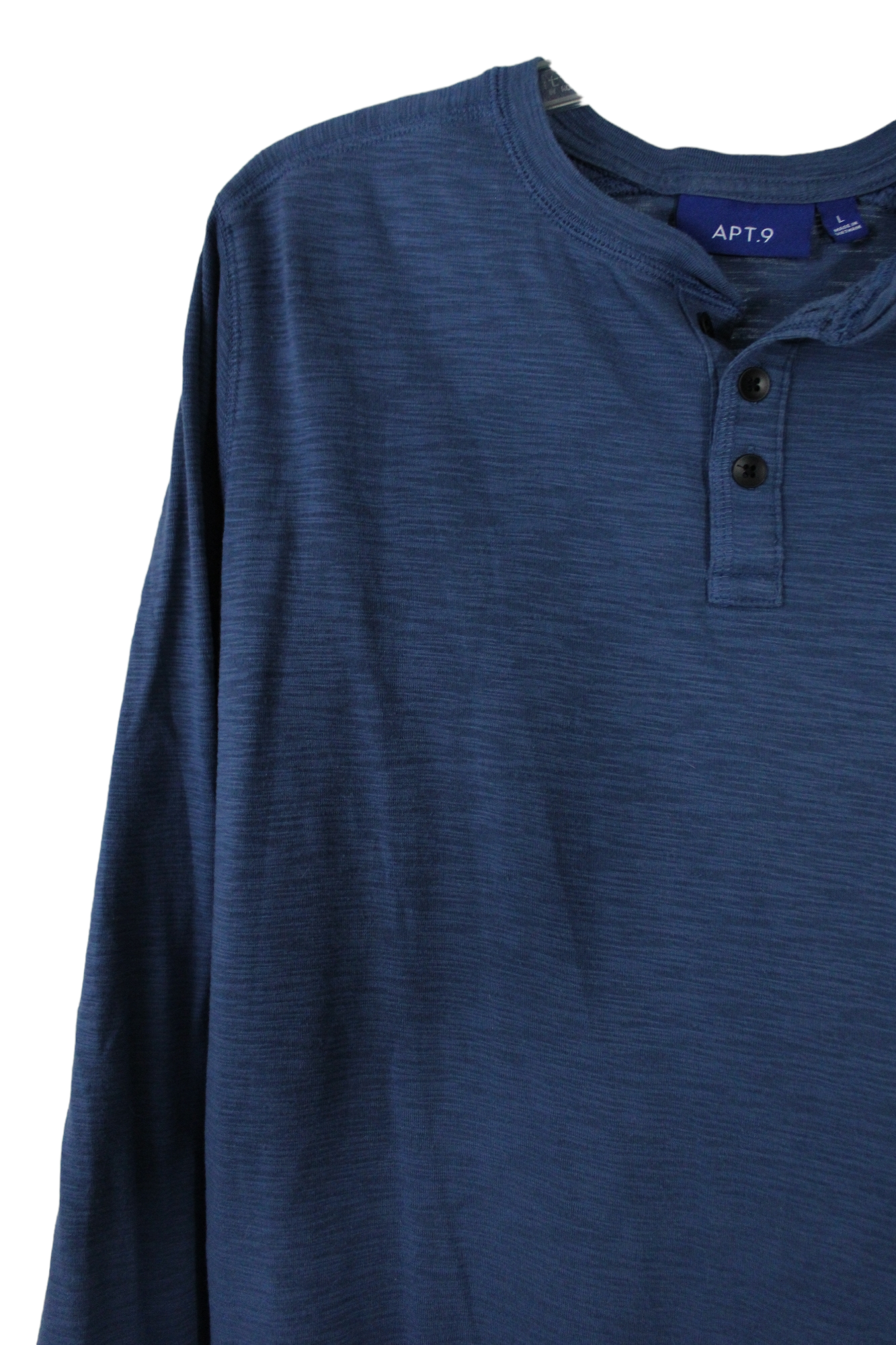 APT.9 Blue Henley Shirt | L
