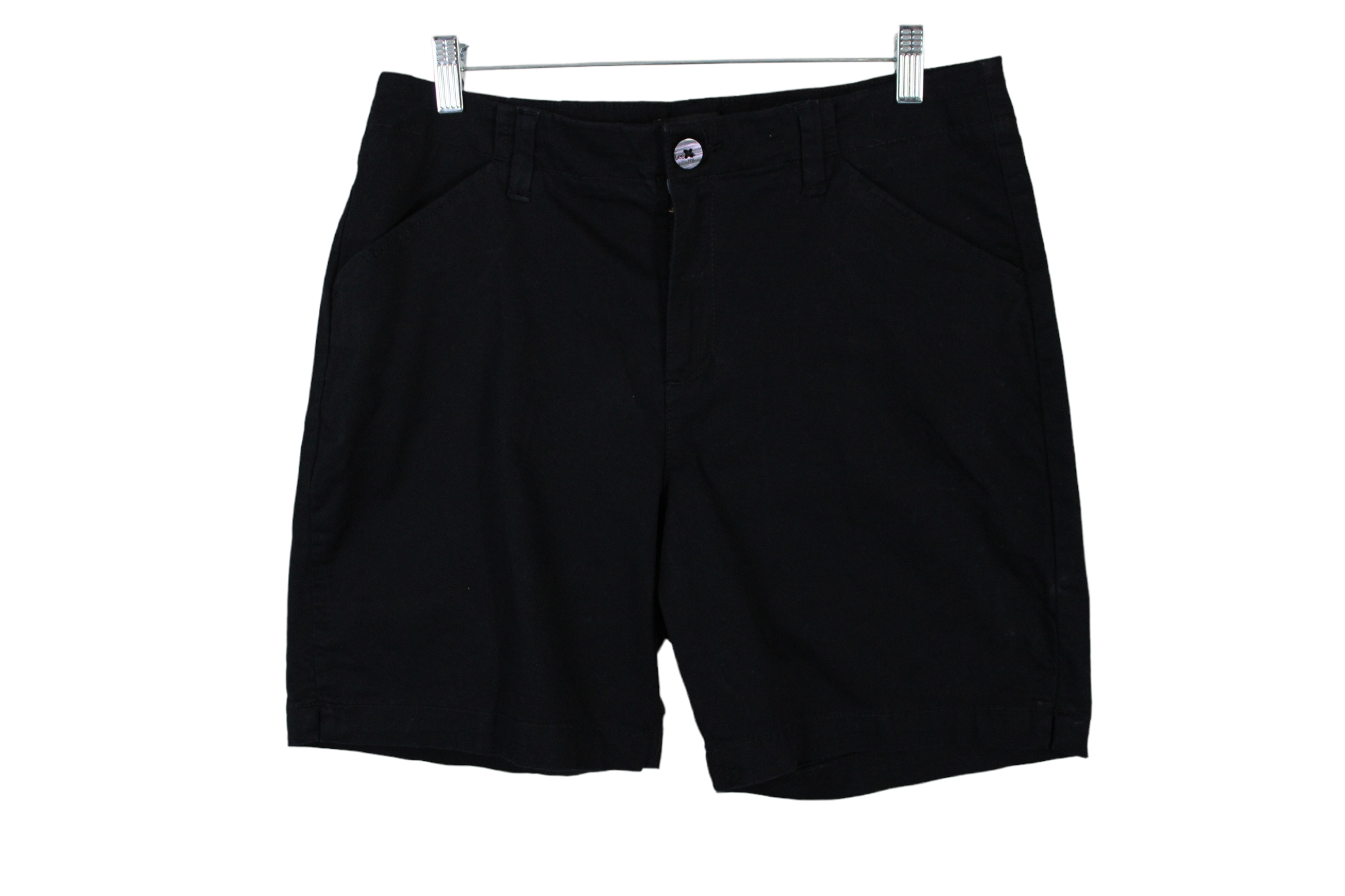Lee Regular Fit Mid Rise Black Shorts | 14