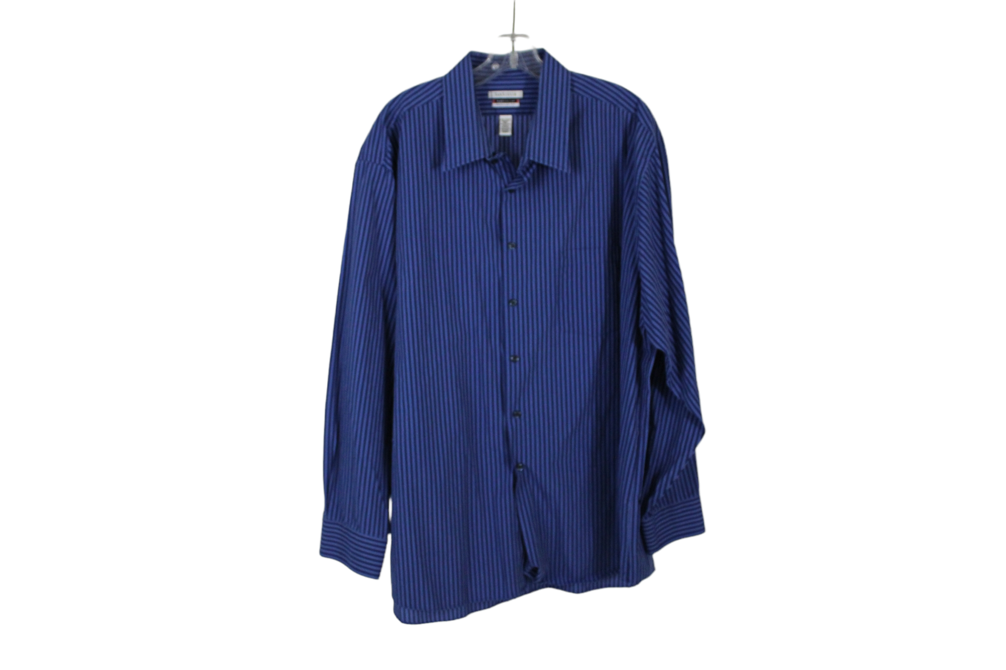Van Heusen Flex Collar Regular Fit Blue Striped Shirt | 18 1/2 34/35