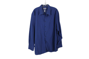 Van Heusen Flex Collar Regular Fit Blue Striped Shirt | 18 1/2 34/35