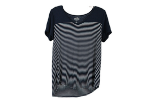 Hollister Blue Striped Easy Tee | M