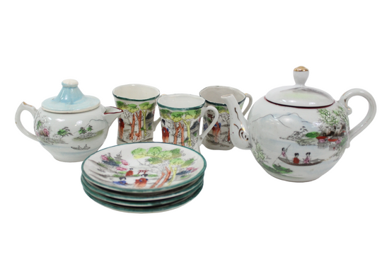 Vintage Geisha Tea Set | Set Of 9