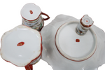 Vintage Japanese Red Painted Tea Set | Set Of 8