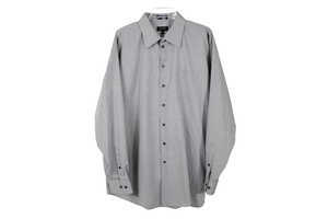 Axcess Gray Striped Button Down Shirt | 18 36-37