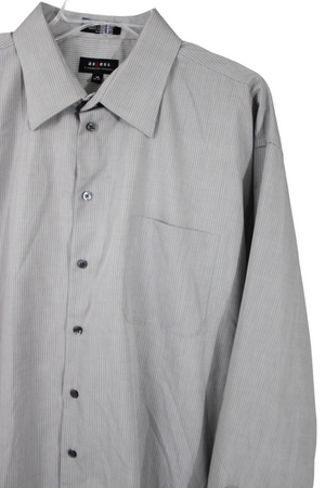 Axcess Gray Striped Button Down Shirt | 18 36-37