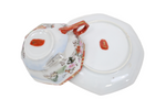 Vintage Octagon Painted Geisha Teacup