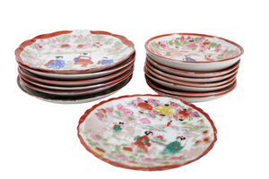 Vintage Hand Painted Geisha Plates | Set Of 14