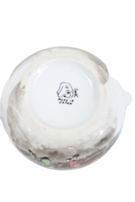 Vintage Japanese White Painted Pot