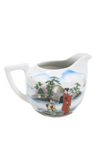 Vintage Japanese Geisha White Painted Creamer Pourer