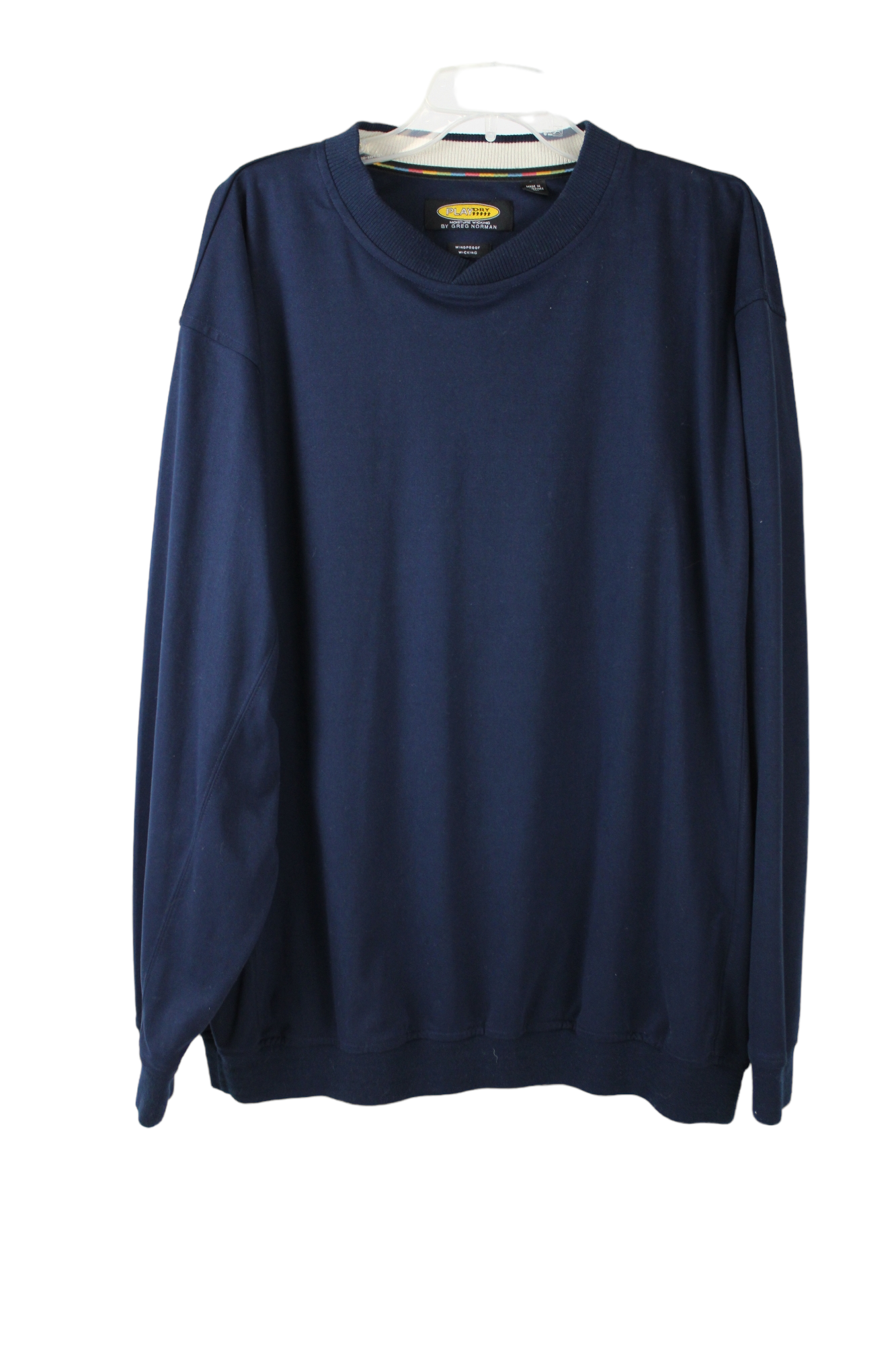 Greg Norman PlayDry Navy Blue Windproof Wicking Shirt | XL