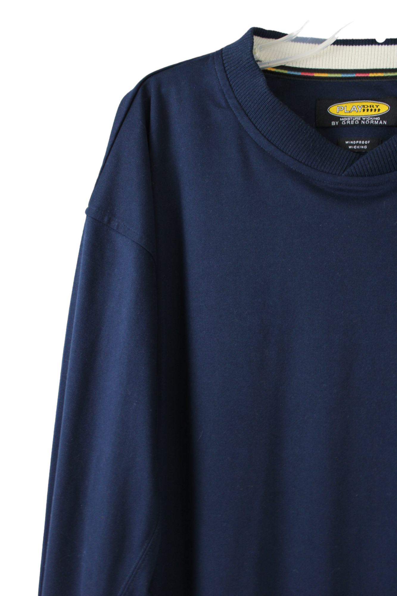 Greg Norman PlayDry Navy Blue Windproof Wicking Shirt | XL
