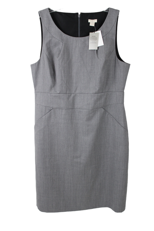 NEW J.Crew Gray Wool Dress | 12 Petite