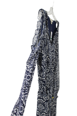 michael kors floral chiffon dress Michael Michael Kors Printed Flutter-Sleeve A-Line Dress