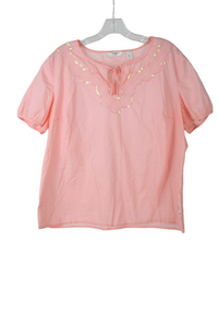 Liz Claiborne Pink Sequined Top | XL
