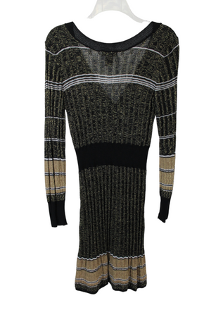 Candie's Black Gold Shimmer Sweater Dress | L