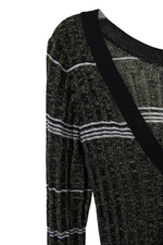 Candie's Black Gold Shimmer Sweater Dress | L