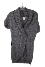 In Stitches Gray Heathered Knit Cardigan | M