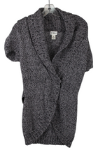 In Stitches Gray Heathered Knit Cardigan | M