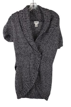 In Stitches Gray Heathered Knit Cardigan | M