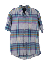 Career Sport Club Purple Cotton Plaid Shirt | L