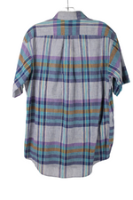 Career Sport Club Purple Cotton Plaid Shirt | L