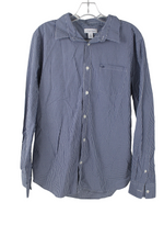 Calvin Klein The Extra Fine Cotton Gingham Blue Shirt | L