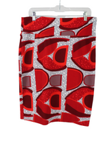 LuLaRoe Red Patterned Skirt | XL