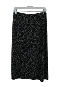 Evan-Picone Black Scribble Skirt | M