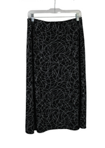 Evan-Picone Black Scribble Skirt | M