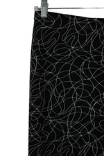 Evan-Picone Black Scribble Skirt | M