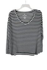 American Eagle Soft & Sexy Gray Striped Shirt | S