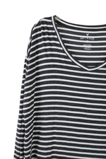 American Eagle Soft & Sexy Gray Striped Shirt | S