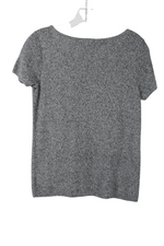 Talbots Gray Heathered Knit Top | Petite