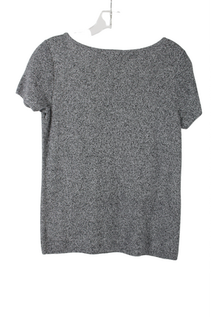 Talbots Gray Heathered Knit Top | Petite