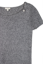Talbots Gray Heathered Knit Top | Petite