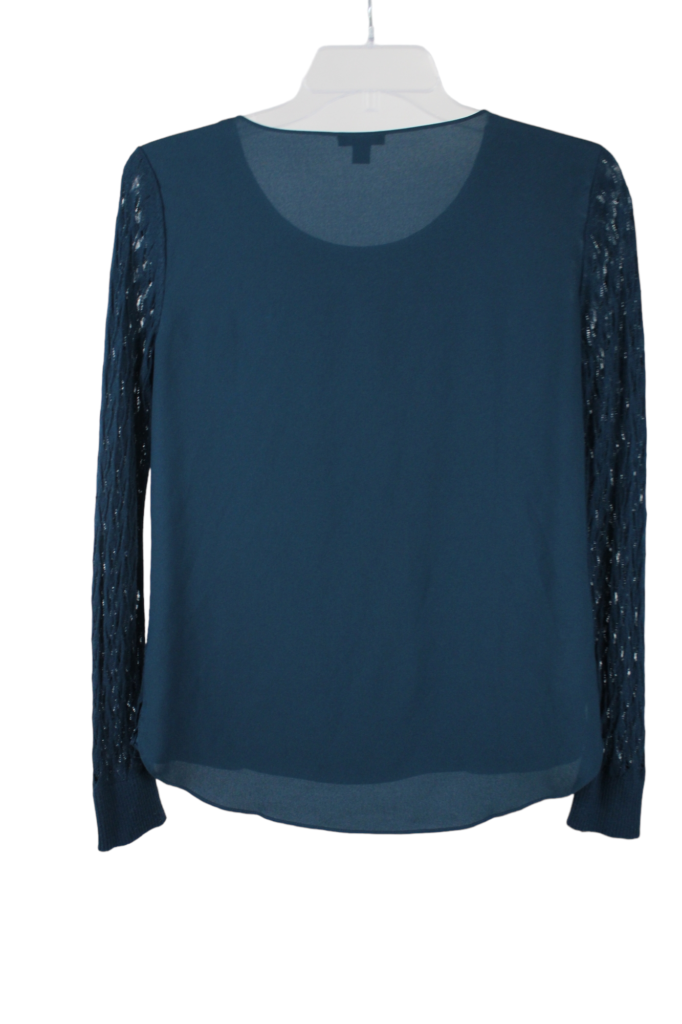 Ann Taylor Dark Teal Knit Front Top | S