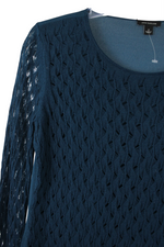 Ann Taylor Dark Teal Knit Front Top | S